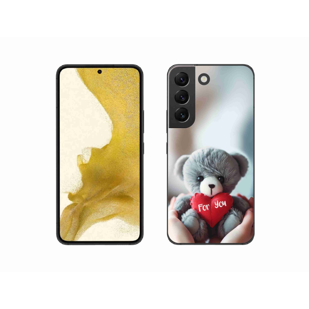 Gelový kryt mmCase na Samsung Galaxy S22 5G - medvídek pro zamilované