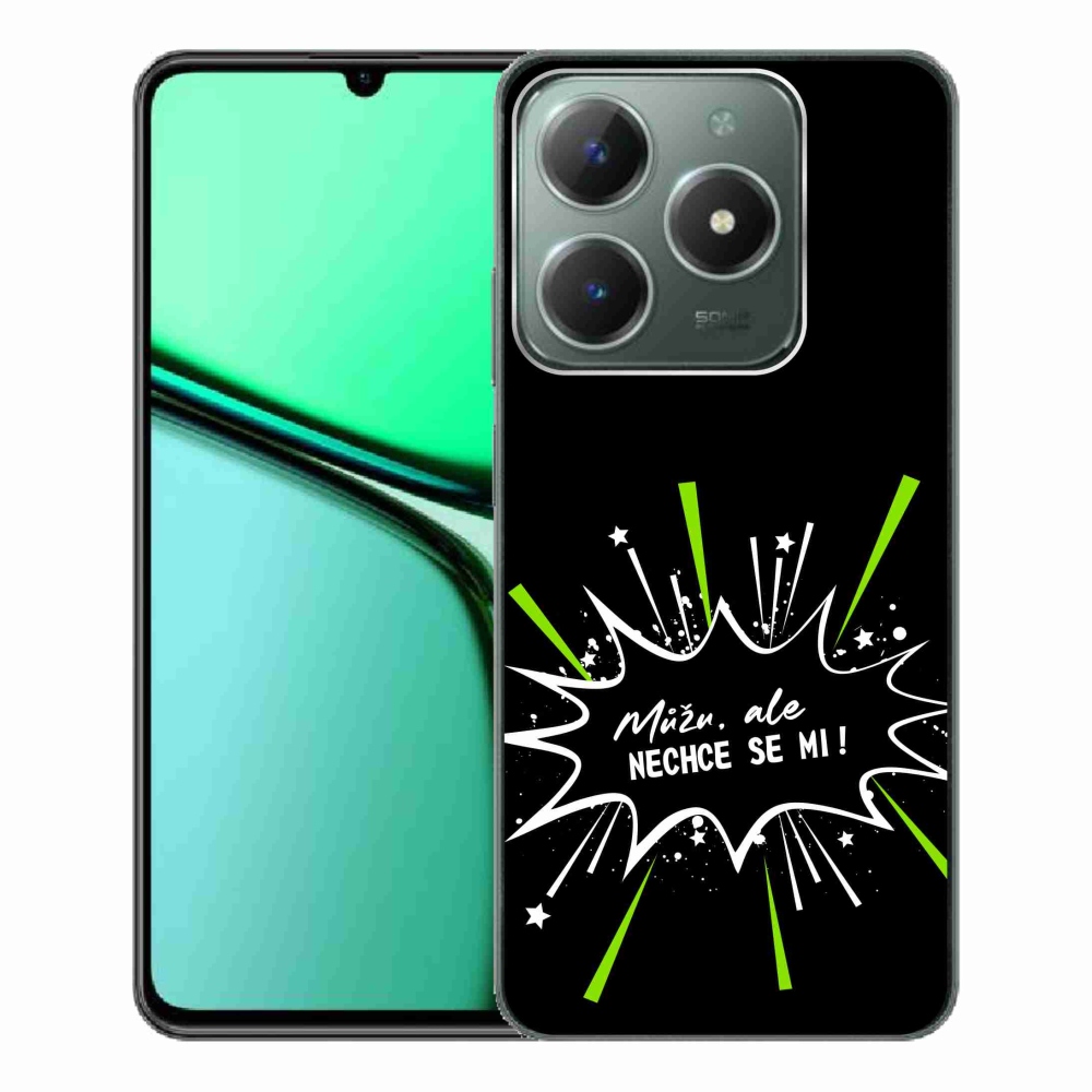 Gelový kryt mmCase na Realme C61 - vtipný text 11 černé pozadí