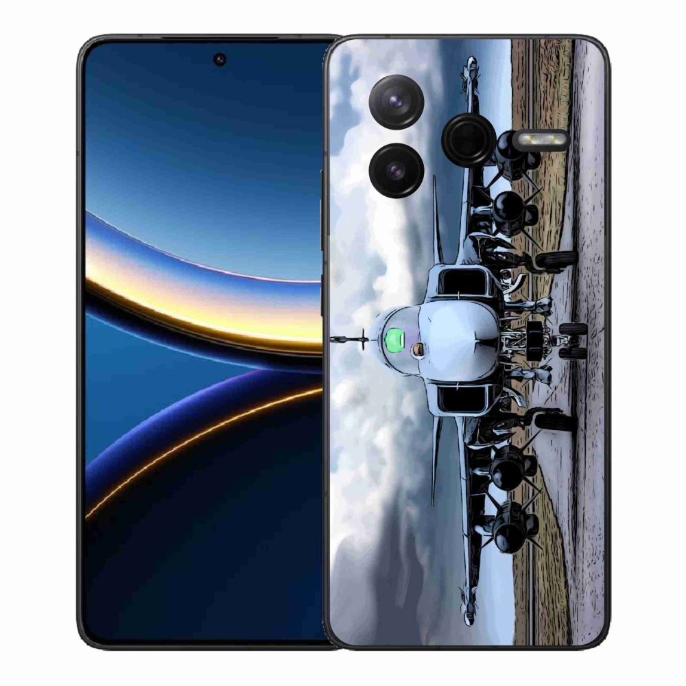 Gelový kryt mmCase na Xiaomi Poco F7 Pro - vojenské letadlo