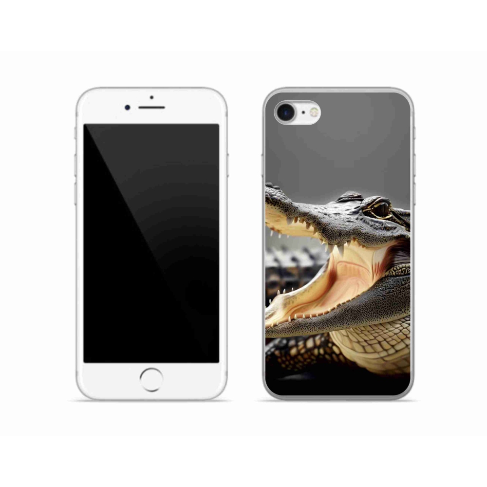 Gelový kryt mmCase na iPhone SE (2020) - krokodýl