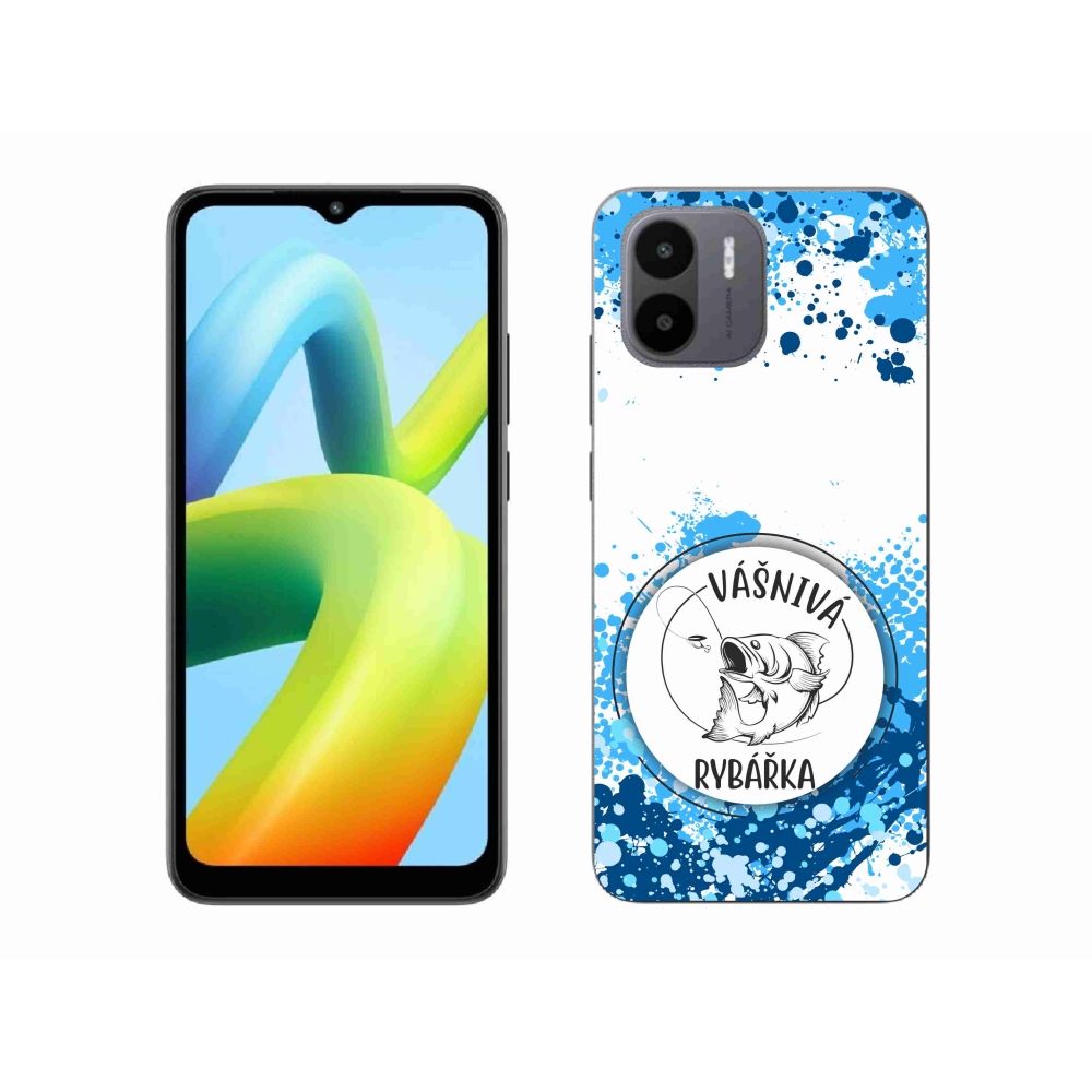 Gelový kryt mmCase na Xiaomi Redmi A1 - vášnivá rybářka bílé pozadí
