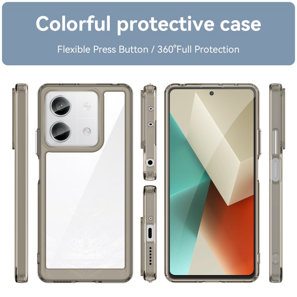 Gelový obal s pevnými zády na Xiaomi Redmi Note 13 5G - šedý