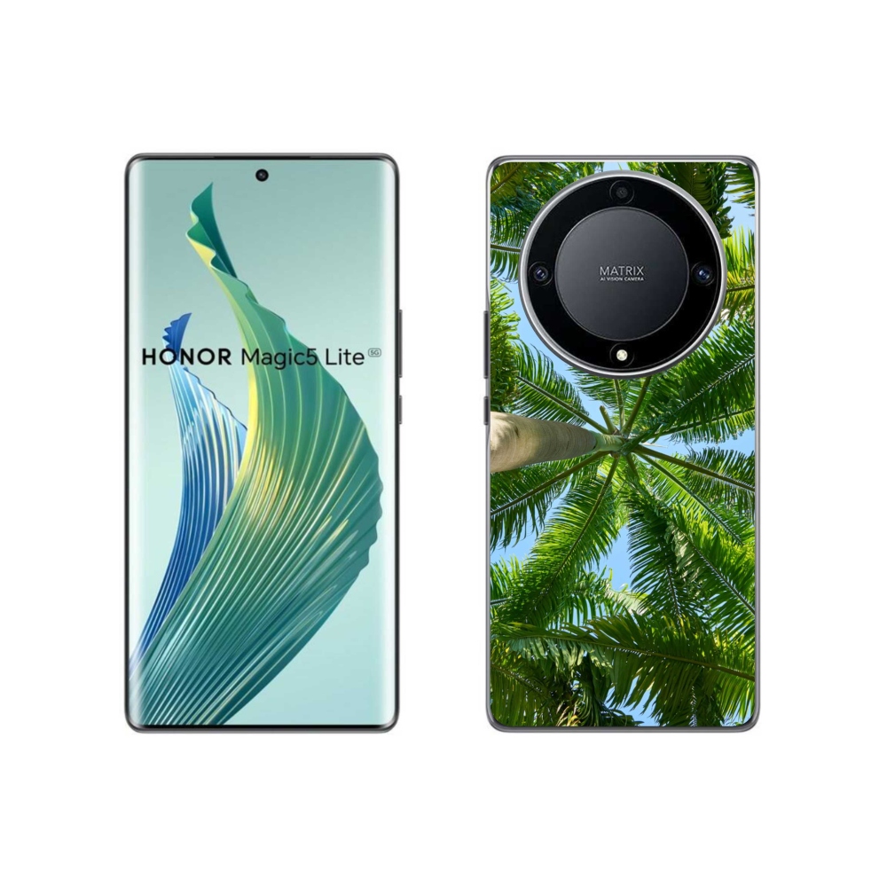 Gelový kryt mmCase na Honor Magic 5 Lite 5G - palmy
