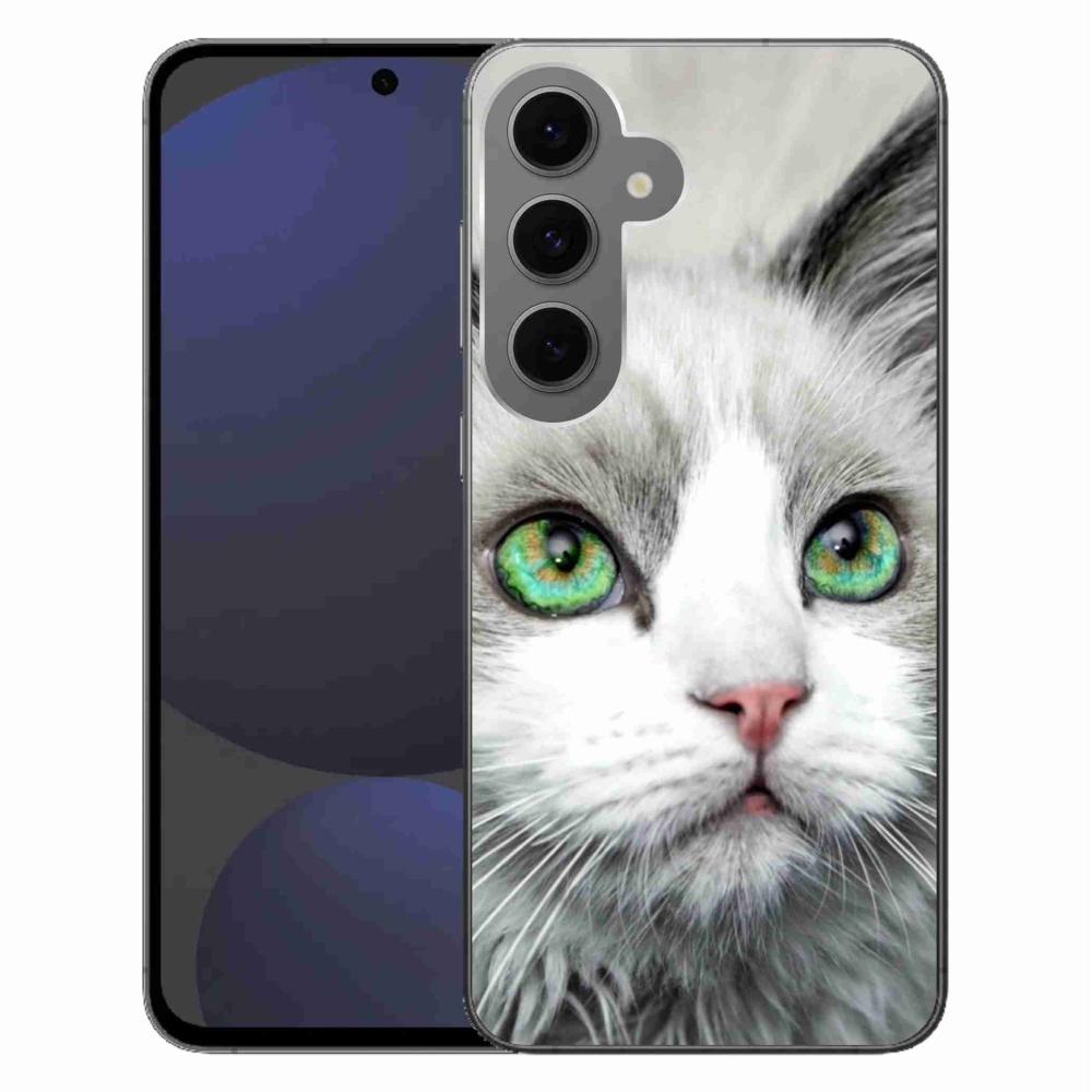Gelový kryt mmCase na Samsung Galaxy S24 FE - kočičí pohled