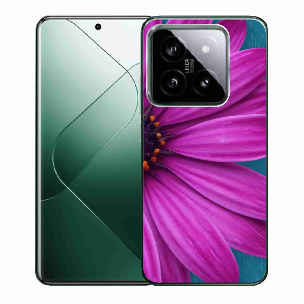 Gelový obal mmCase na Xiaomi 14 - fialová kopretina