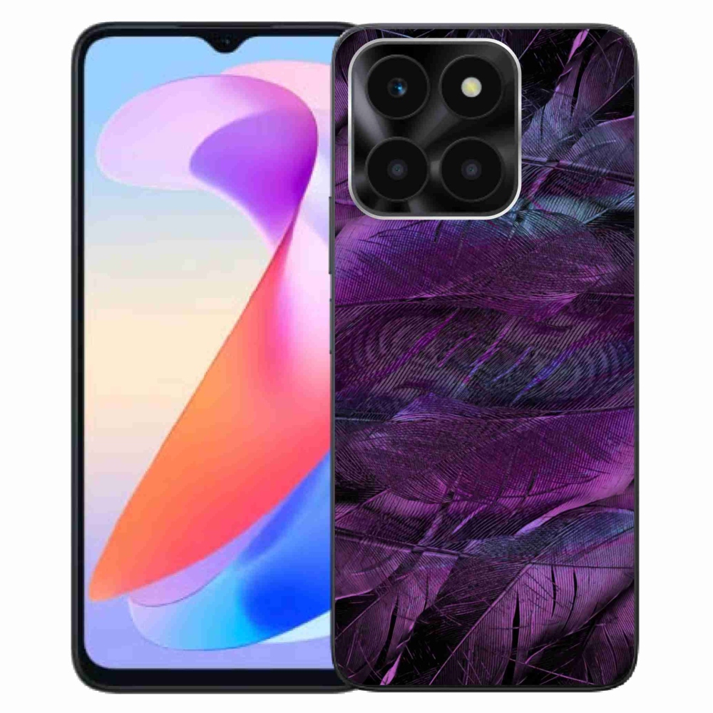 Gelový kryt mmCase na Honor X6a - fialová pírka