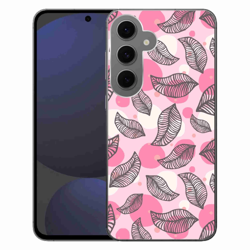 Gelový kryt mmCase na Samsung Galaxy S24 FE - kreslené padající listy