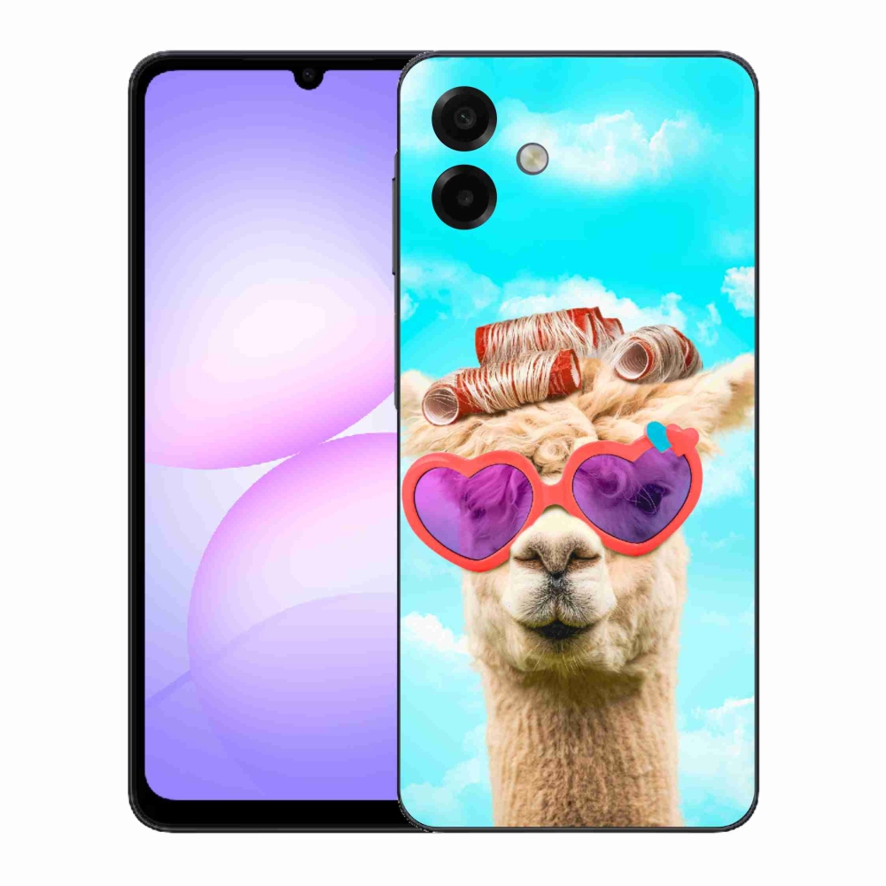 Gelový kryt mmCase na Samsung Galaxy A07 4G - lama s brýlemi
