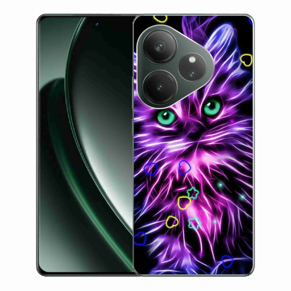 Gelový kryt mmCase na Realme GT 6 5G/GT 6T 5G - abstraktní kočka