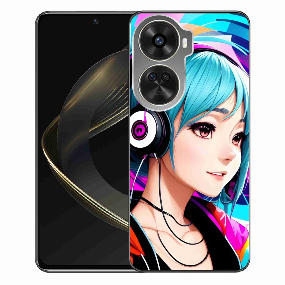 Gelový kryt mmCase na Huawei Nova 12 SE - dívka se sluchátky