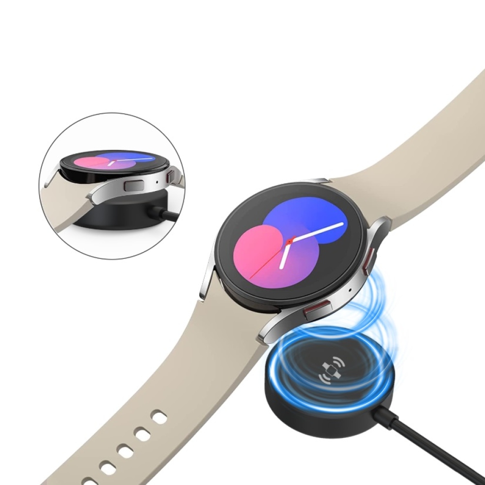 Swissten magnetický kabel pro Samsung Galaxy Watch, USB-C 1.2 m - černý