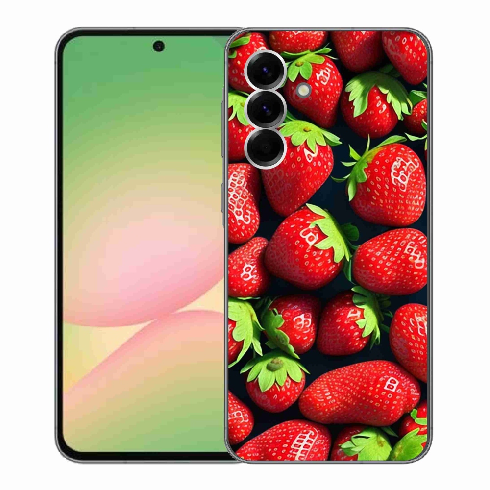 Gelový kryt mmCase na Samsung Galaxy A56 5G - jahody