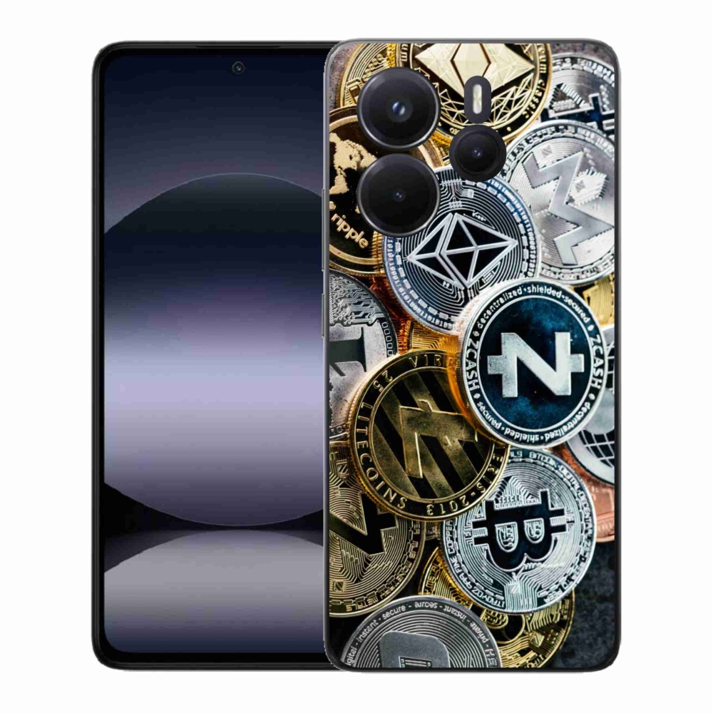 Gelový kryt mmCase na Xiaomi Redmi Note 14 - kryptoměny