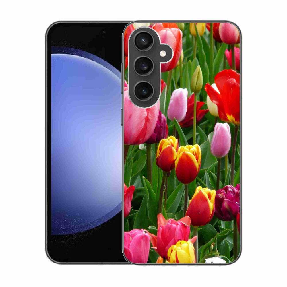Gelový kryt mmCase na Samsung Galaxy S23 FE - tulipány
