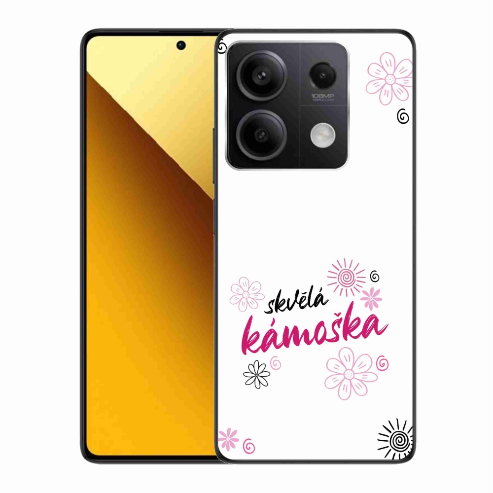 Gelový kryt mmCase na Xiaomi Redmi Note 13 5G - skvělá kámoška bílé pozadí