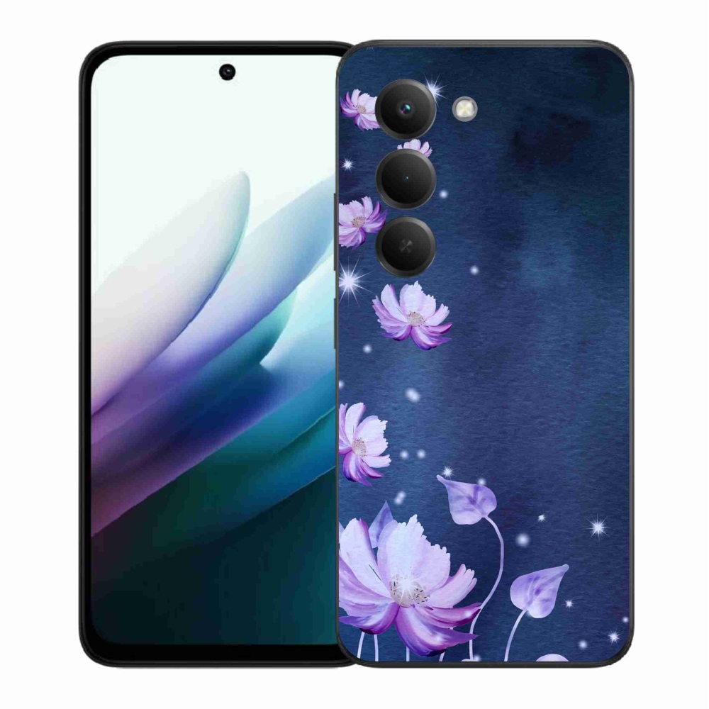 Gelový kryt mmCase na Xiaomi Redmi 15 4G/5G (171mm) - padající květy
