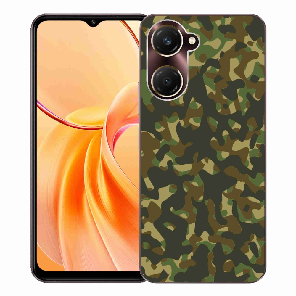 Gelový kryt mmCase na Vivo Y28s 5G - maskáčový vzor 1
