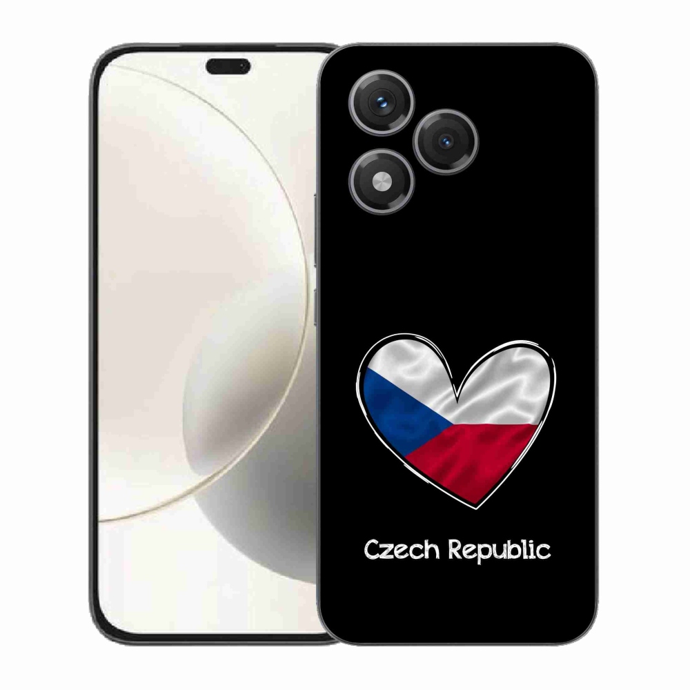 Gelový kryt mmCase na Honor 400 Lite - vlajka srdce černé pozadí