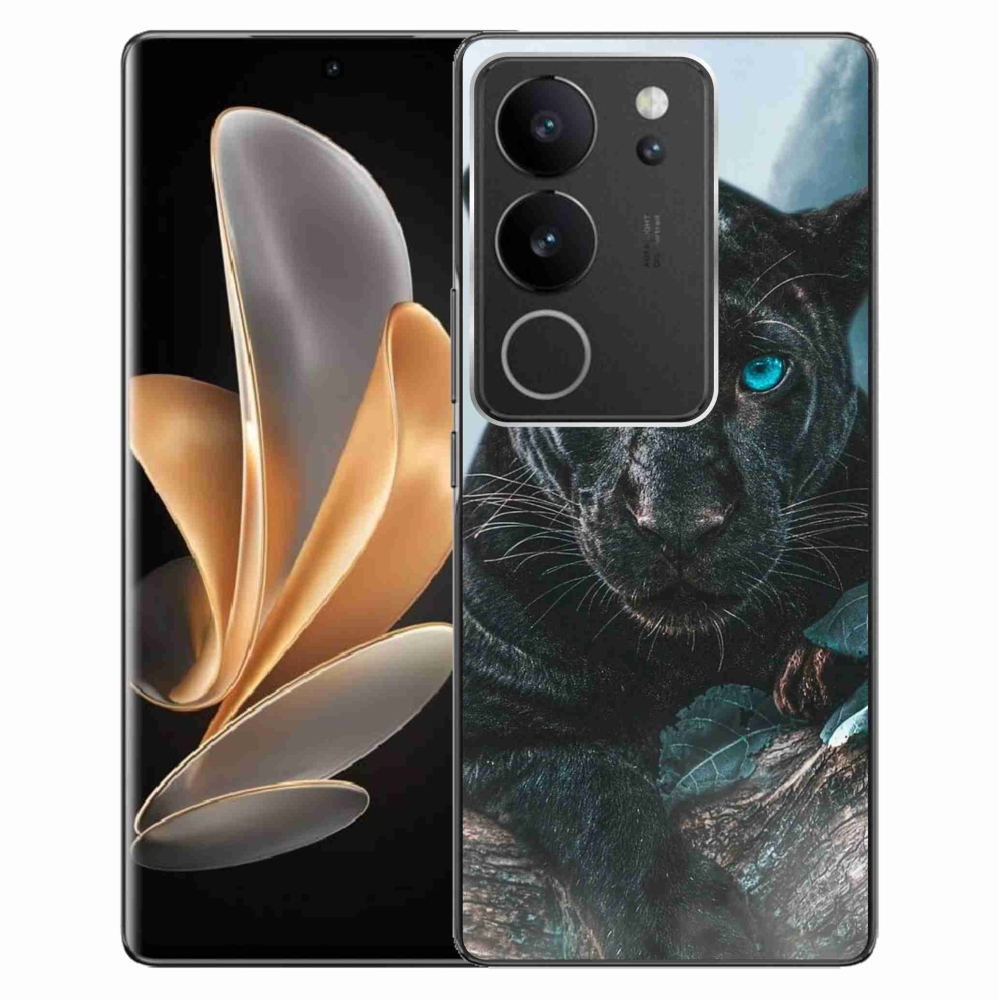 Gelový kryt mmCase na Vivo V29 5G - černý panter