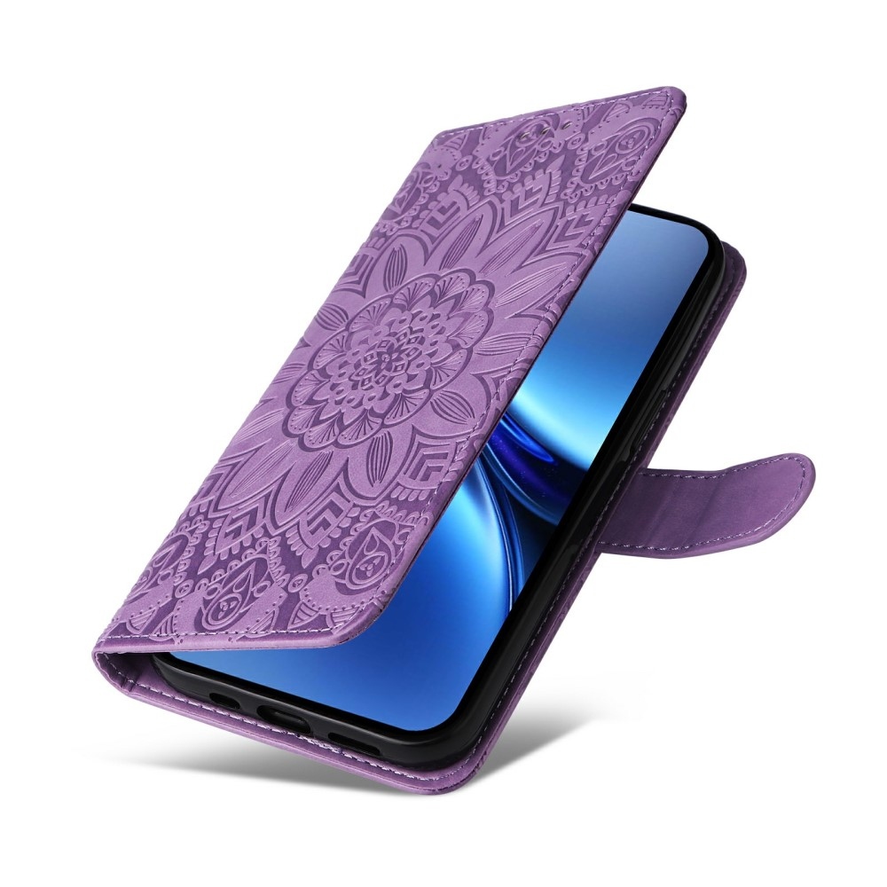 Sunflower knížkové pouzdro na Vivo X200 Pro 5G - fialové
