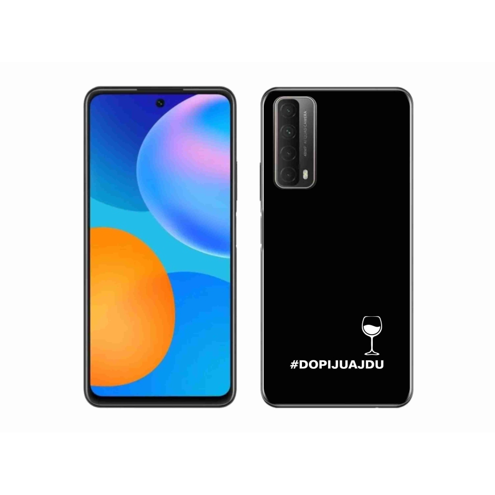 Gelový kryt mmCase na Huawei P Smart (2021) - vinný motiv černé pozadí