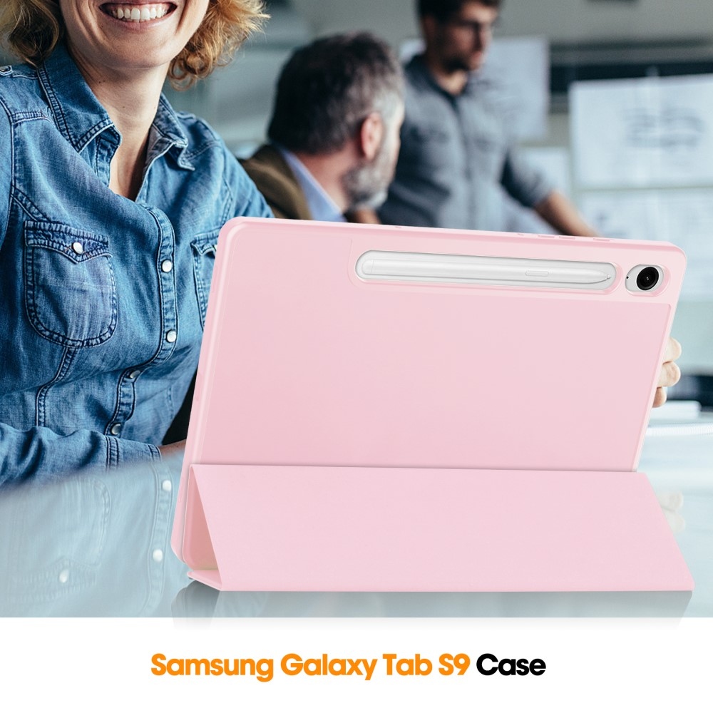 Case chytré zavírací pouzdro na Samsung Galaxy Tab S9 FE/Tab S10 FE - růžové