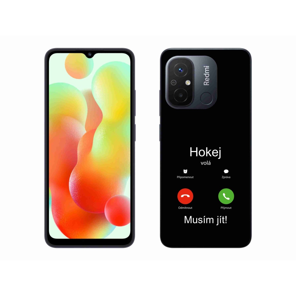 Gelový kryt mmCase na Xiaomi Redmi 12C - hokej volá černé pozadí