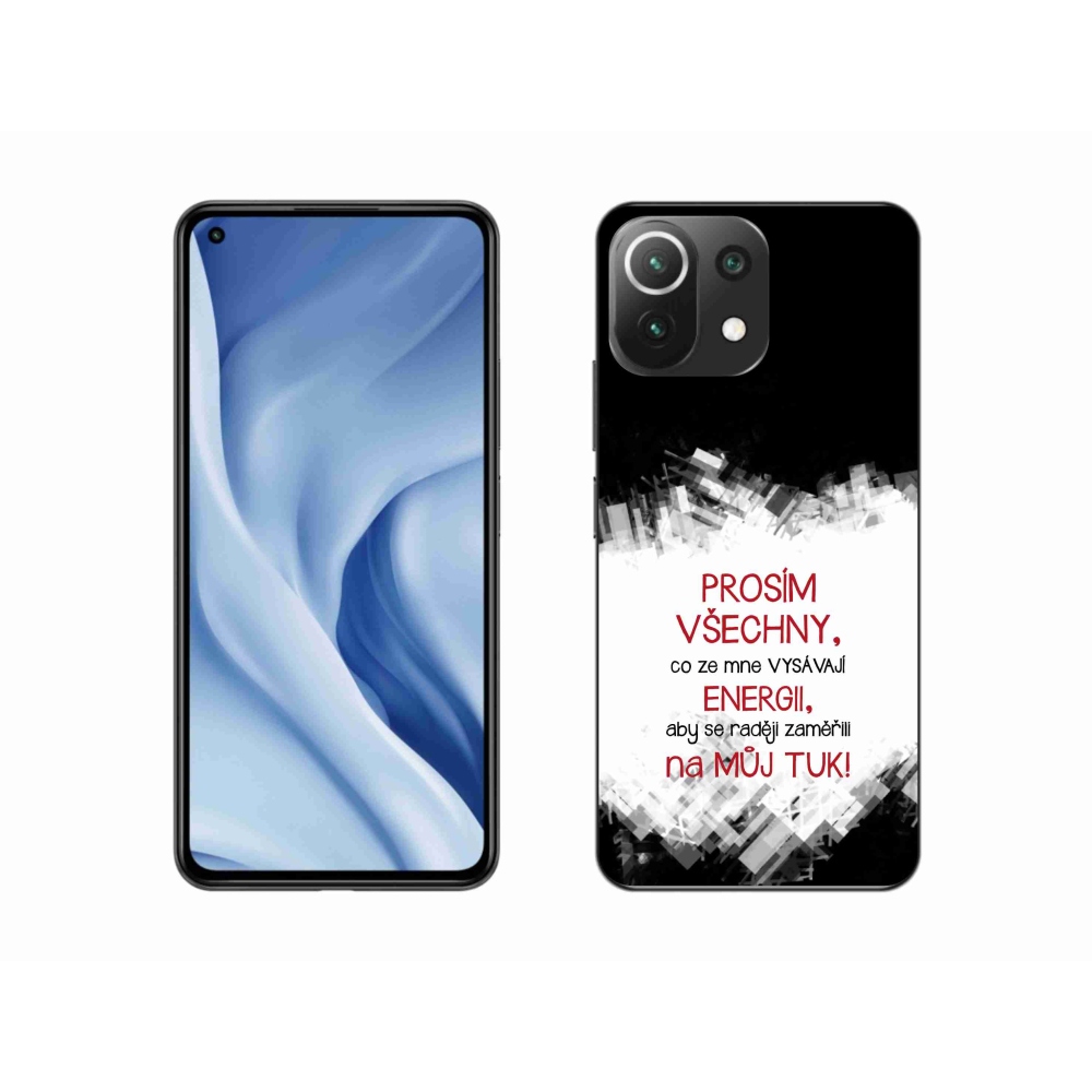 Gelový kryt mmCase na Xiaomi 11 Lite 5G NE - vtipný text 1 červený