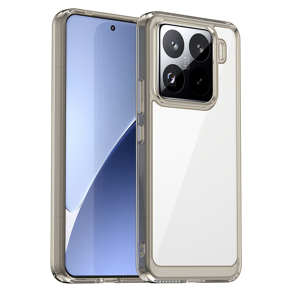Gelový obal s pevnými zády na Xiaomi 15 Pro - šedý