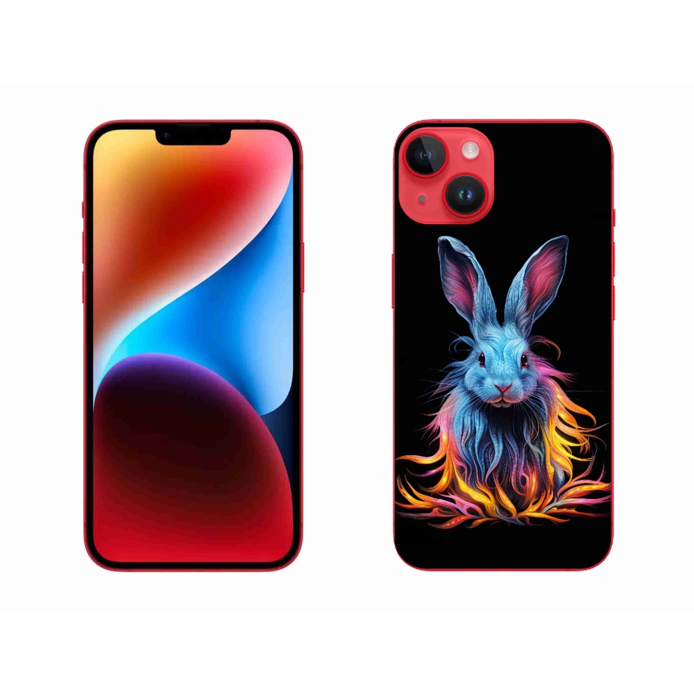 Gelový kryt mmCase na iPhone 14 Plus - abstraktní zajíc