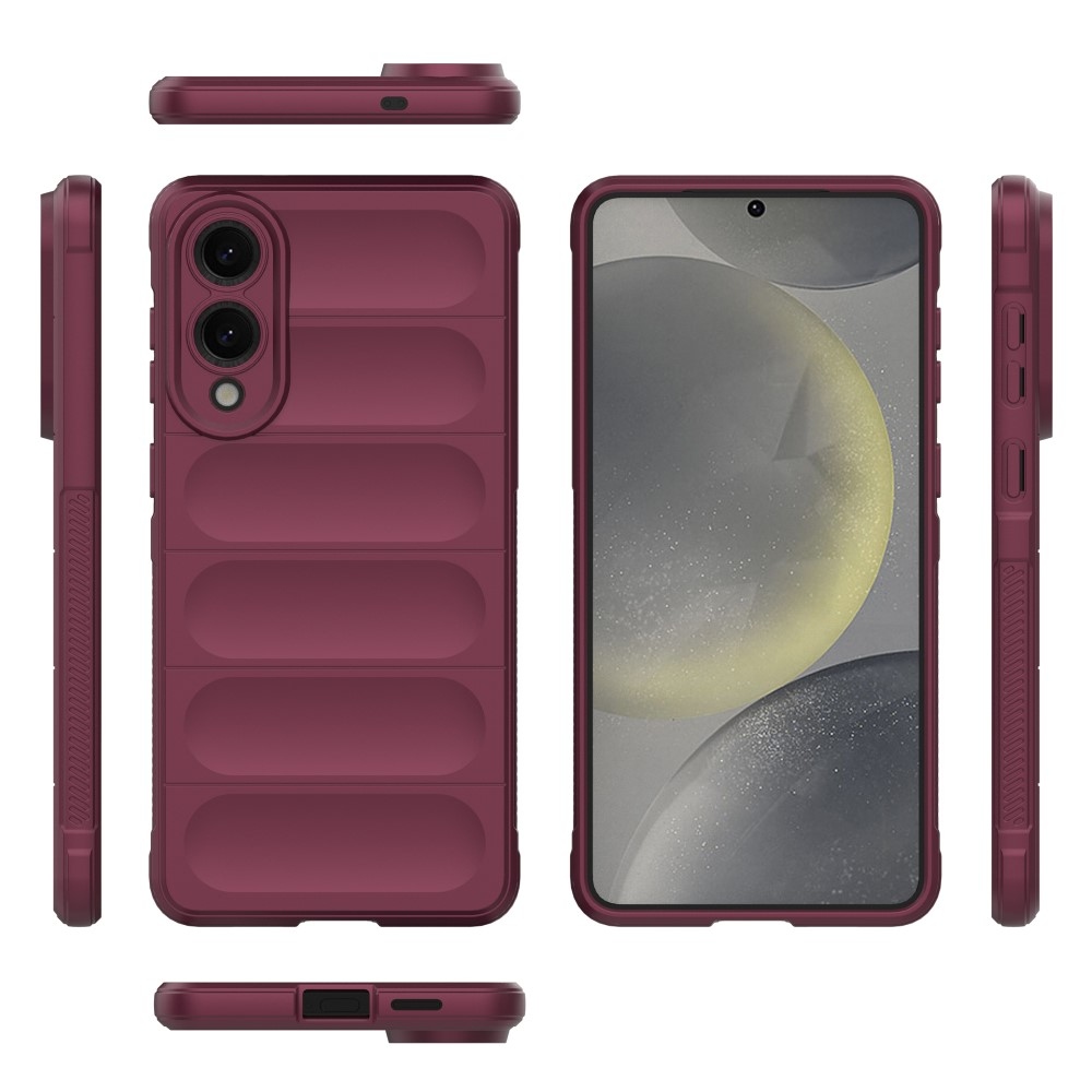 Rugg odolný gelový obal na Samsung Galaxy S25 Edge - vínový