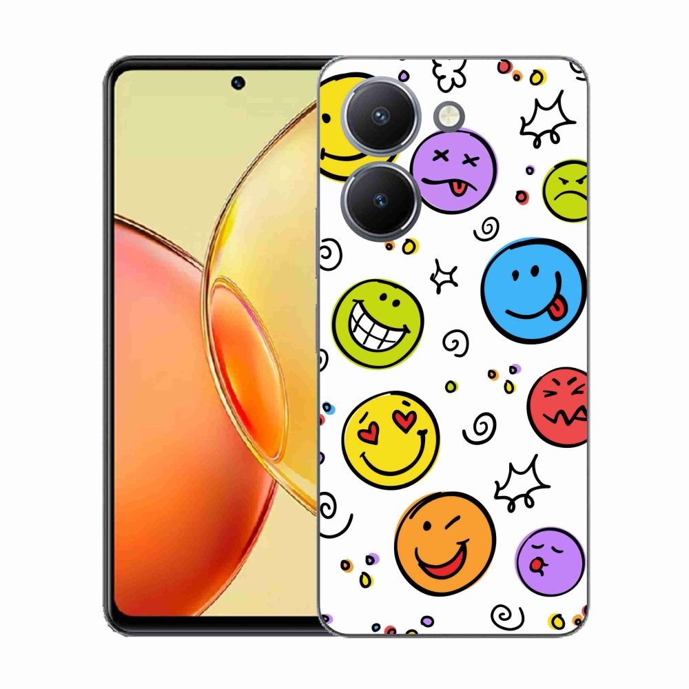 Gelový kryt mmCase na Vivo Y36 - smajlíci