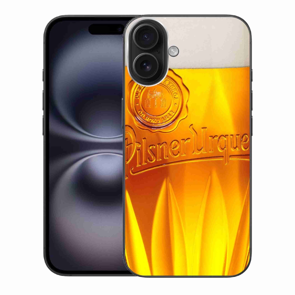 Gelový kryt mmCase na iPhone 16 Plus - pivo