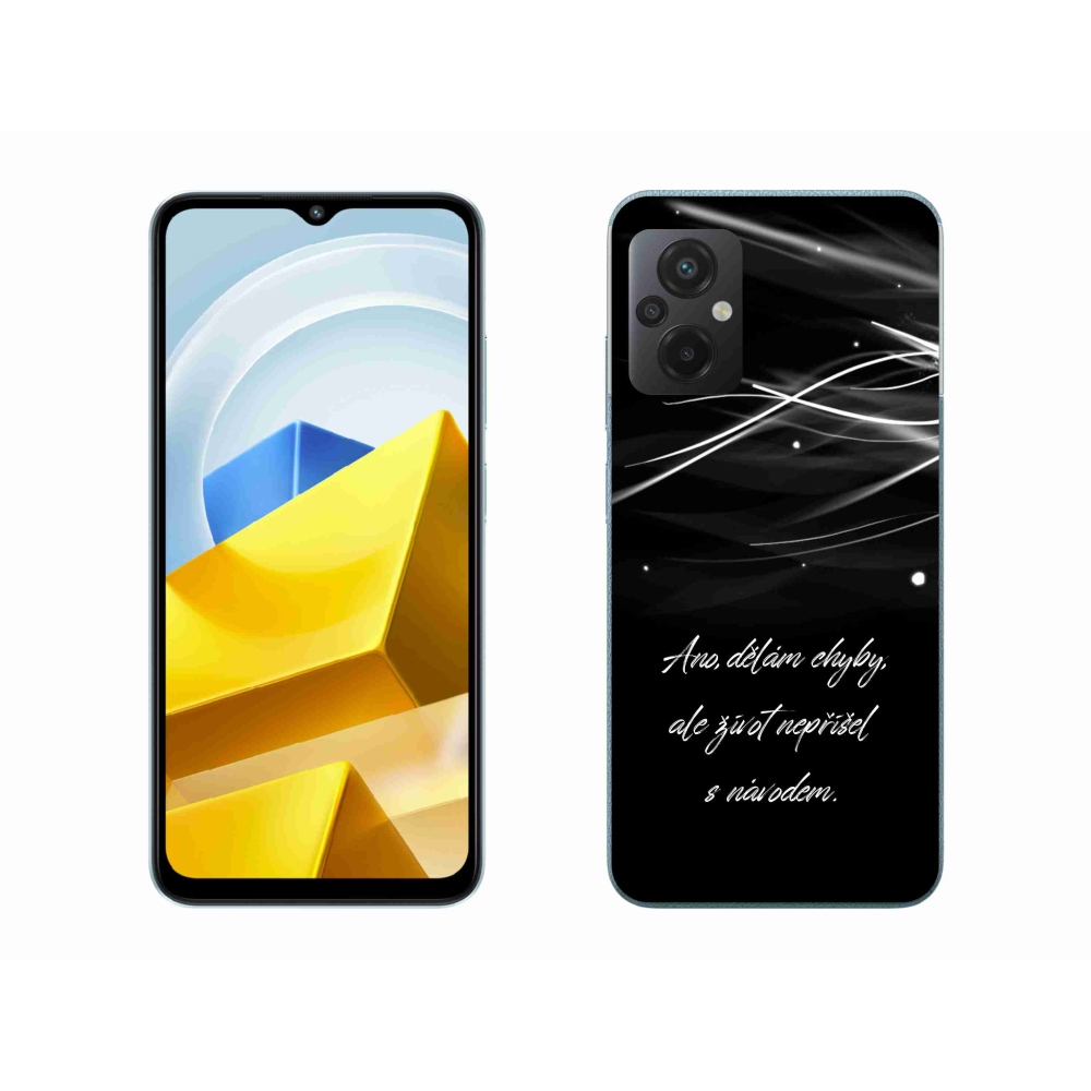 Gelový kryt mmCase na Xiaomi Poco M5 4G - citát černé pozadí