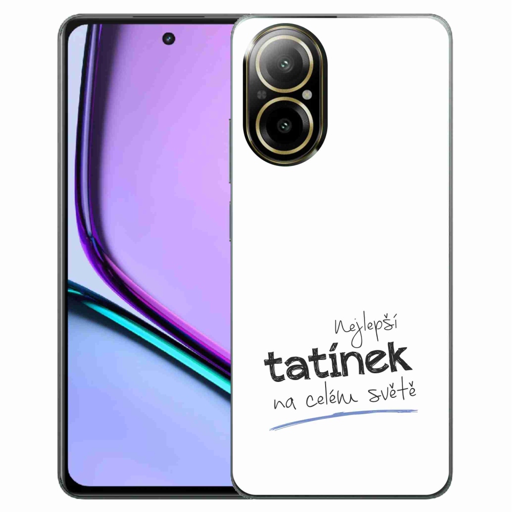 Gelový kryt mmCase na Realme C67 - nejlepší tatínek 4 bílé pozadí