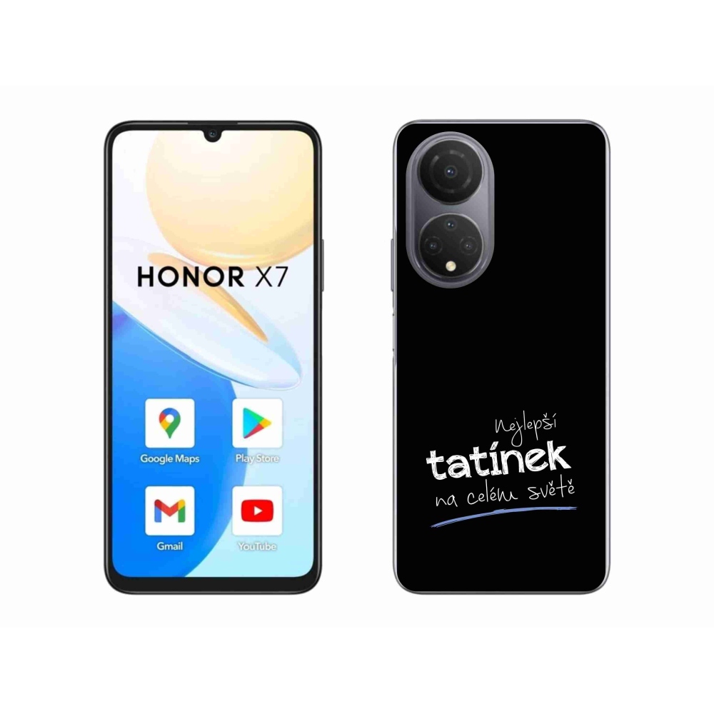 Gelový kryt mmCase na Honor X7 - nejlepší tatínek 4 černé pozadí