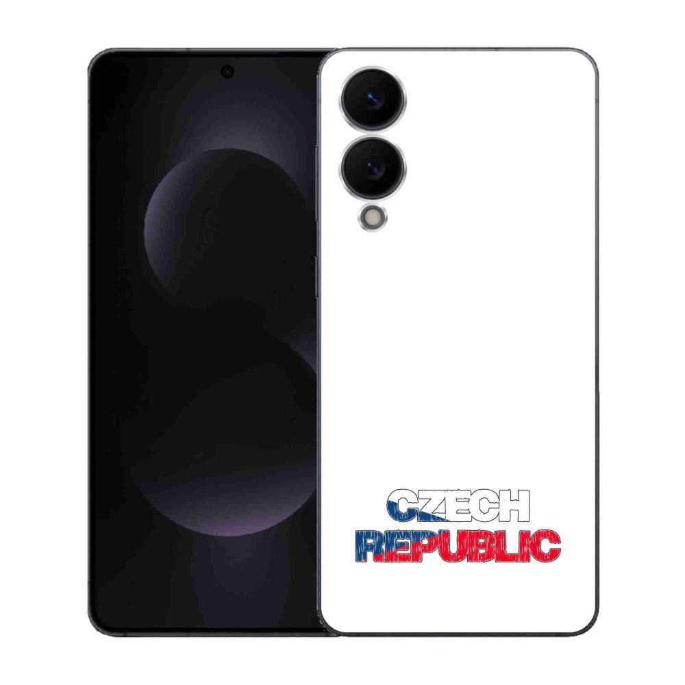 Gelový kryt mmCase na Samsung Galaxy S25 Edge - Czech Republic bílé pozadí