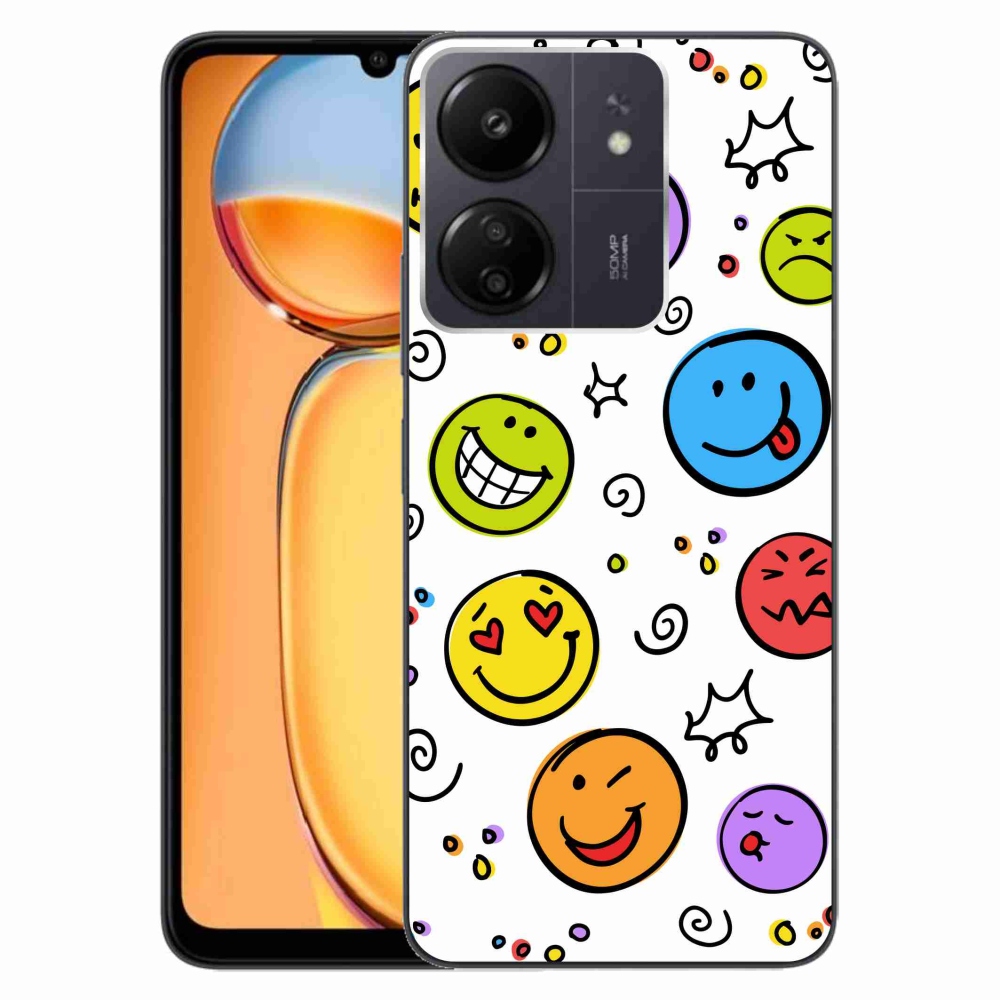 Gelový kryt mmCase na Xiaomi Poco C65/Redmi 13C - smajlíci