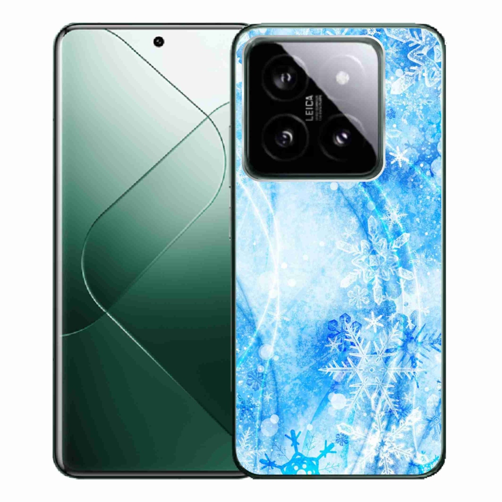 Gelový kryt mmCase na Xiaomi 14 Pro - sněhové vločky