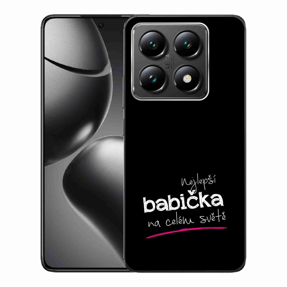 Gelový kryt mmCase na Xiaomi 14T - nejlepší babička 4 černé pozadí