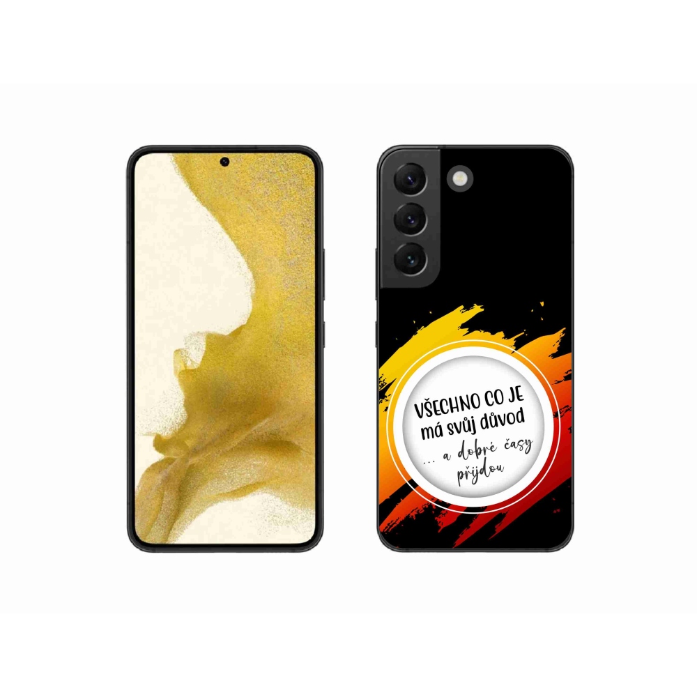 Gelový kryt mmCase na Samsung Galaxy S22 5G - citát 3 černé pozadí