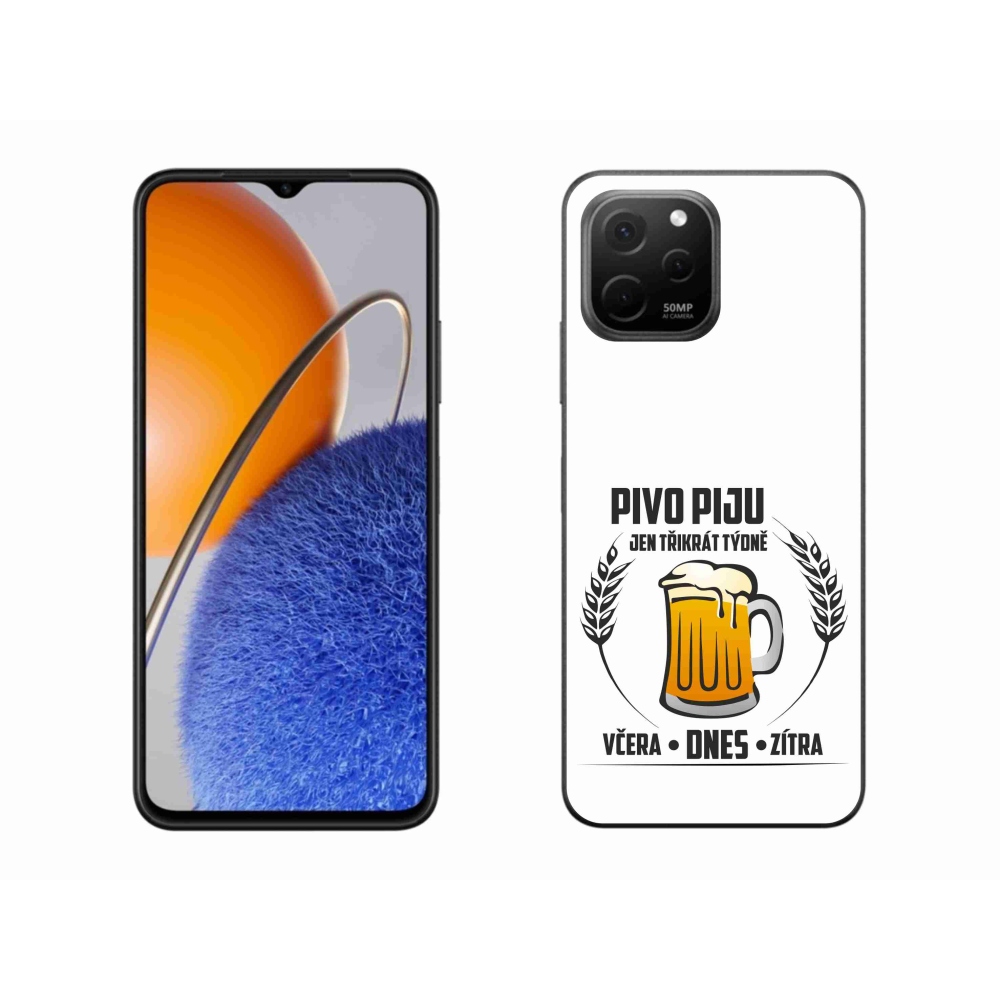 Gelový kryt mmCase na Huawei Nova Y61 - pivní motiv bílé pozadí