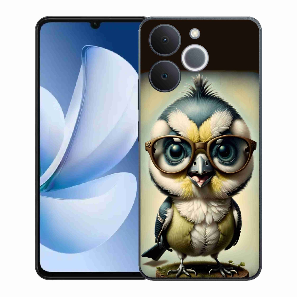 Gelový kryt mmCase na Realme Note 70T - mládě s brýlemi