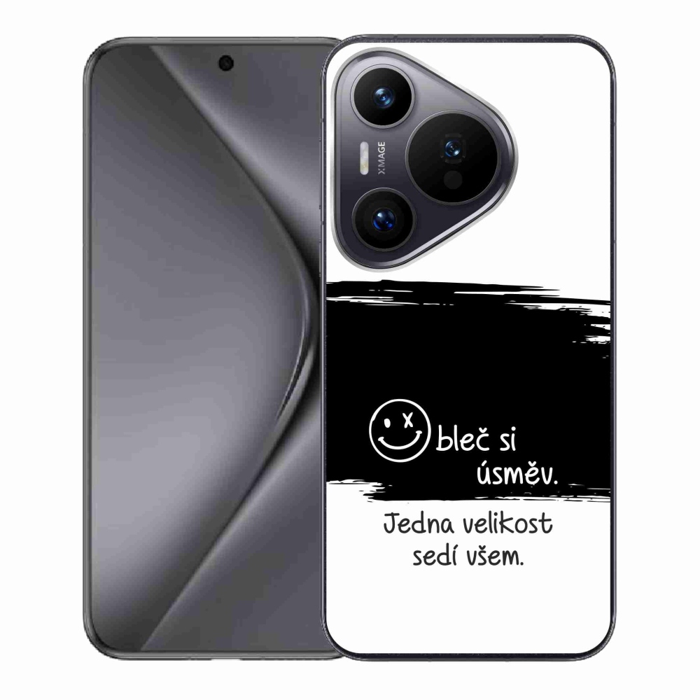 Gelový kryt mmCase na Huawei Pura 70 - vtipný text 8 černobílé pozadí