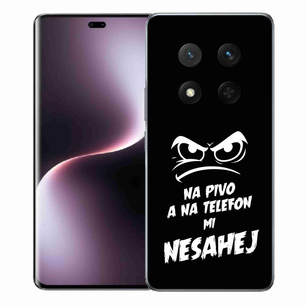 Gelový kryt mmCase na Honor Magic 7 Lite 5G - pivní motiv 2 černé pozadí