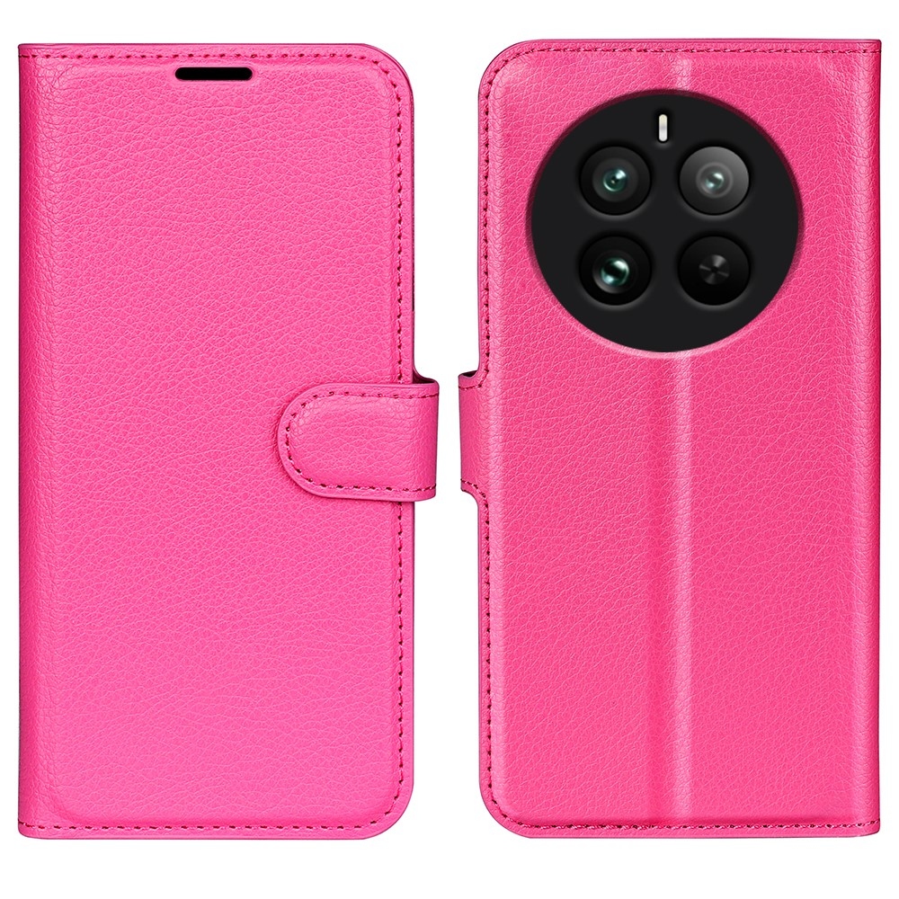 Litchi knížkové pouzdro na Realme 12 Pro 5G/12 Pro+ 5G - rose