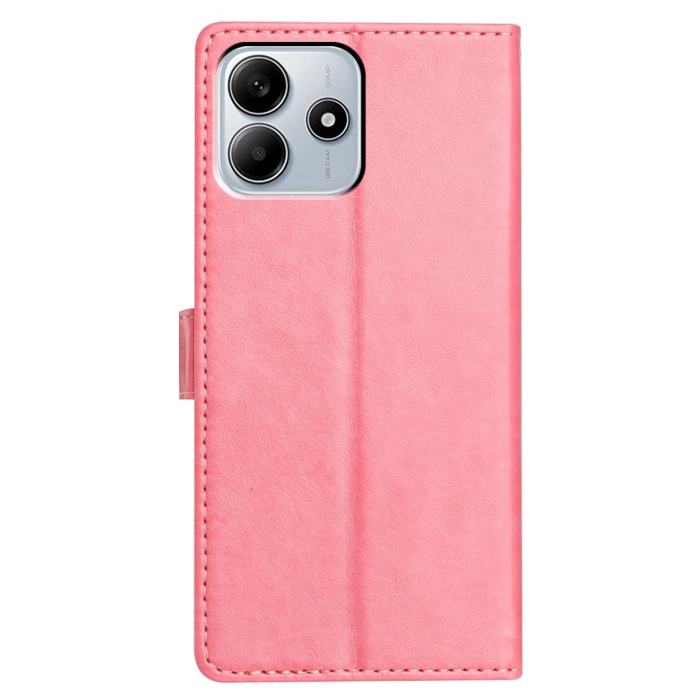 Clots knížkové pouzdro na Xiaomi Redmi Note 14 5G - růžové
