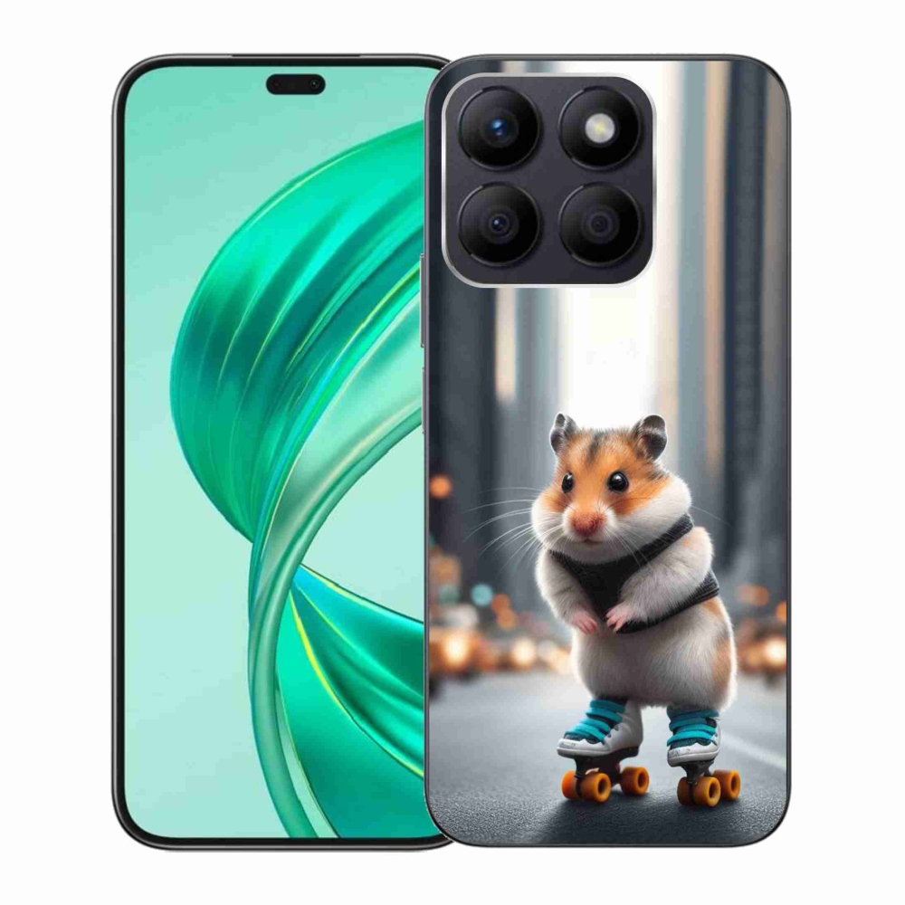 Gelový kryt mmCase na Honor X8b - křeček na bruslích