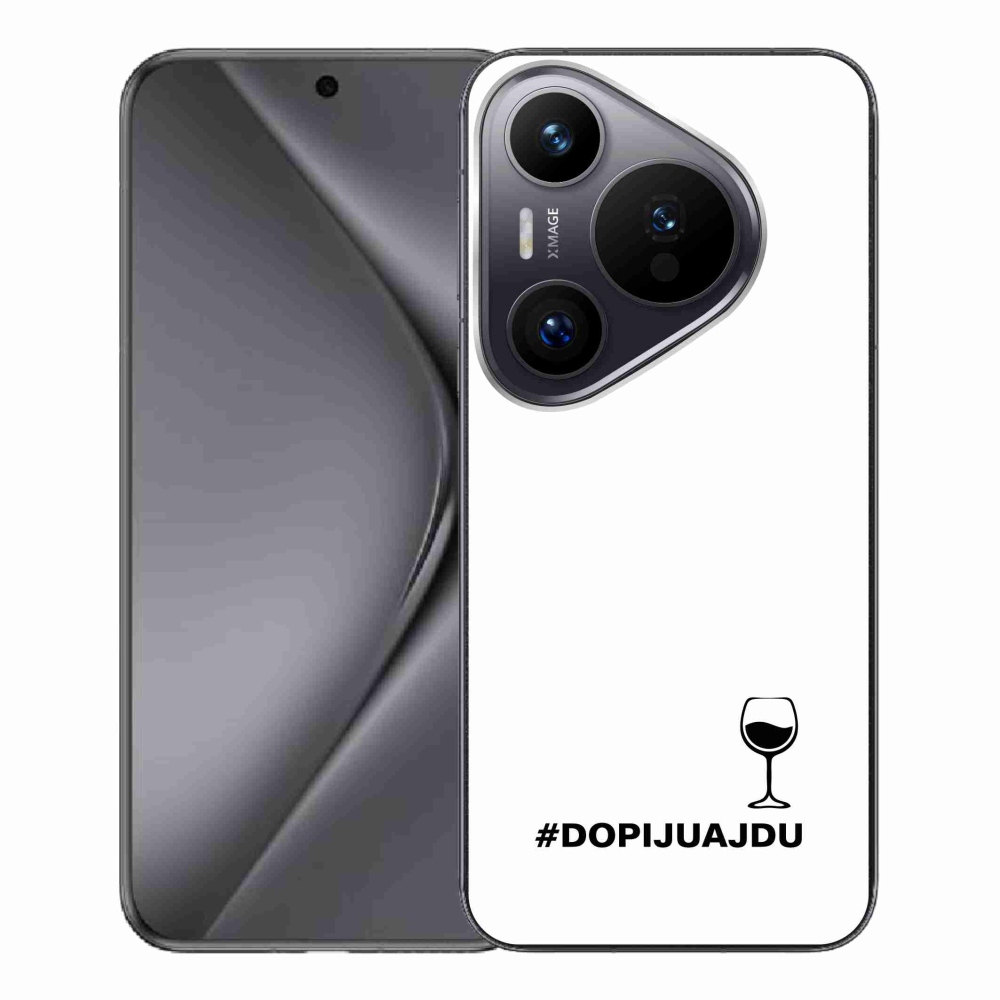 Gelový kryt mmCase na Huawei Pura 70 Pro - vinný motiv bílé pozadí