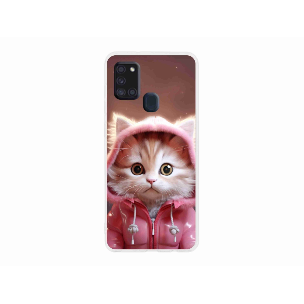 Gelový kryt mmCase na Samsung Galaxy A21s - roztomilé kotě 3